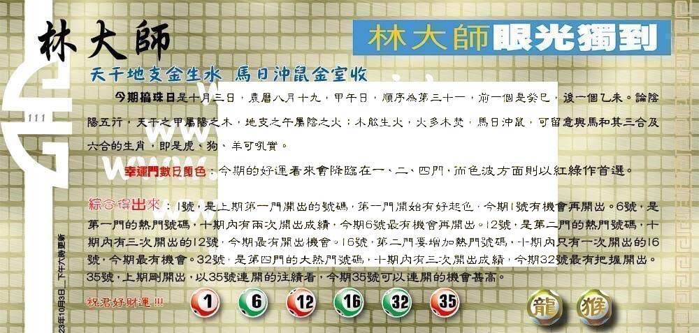 111期：老总论码/林大师/萧公子/玄机分析/老总会员资料/六合皇金句